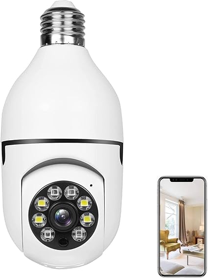 Pure Perks Wireless Security 360° Bulb Camera - Smart WiFi CCTV Camera